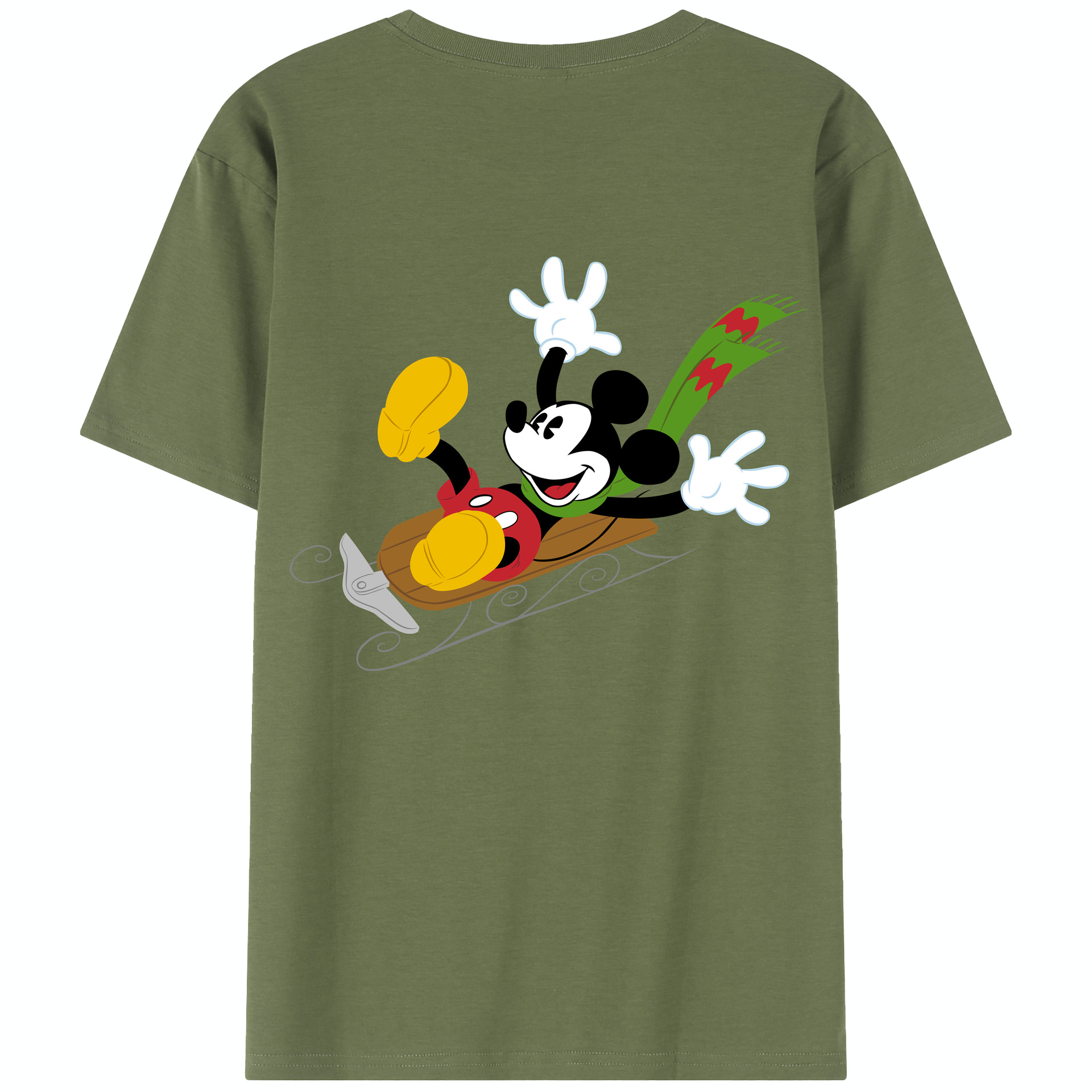 （画像用） ミッキーマウス Mickey Mouse 綿100％半袖Tシャツ（背面プリント）